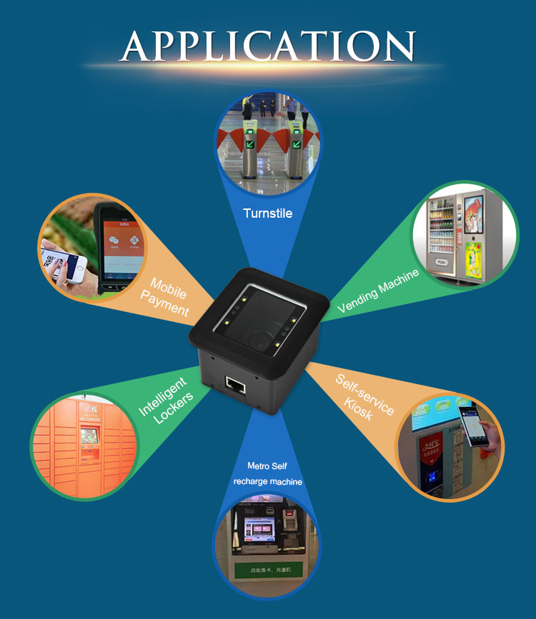 RD4500R 2D Montagem Fixada do Varredor do Código de barras do QR Code Módulo Interurbano