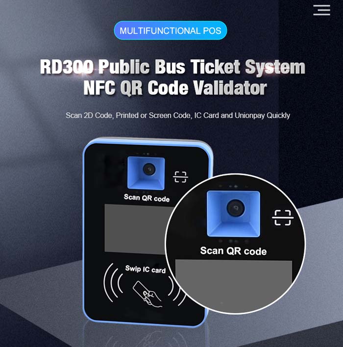 RD300 Máquina validadora de passagens integradas de ônibus